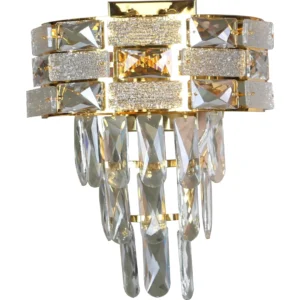 إضاءة جدارية عصرية بلون ذهبي لمبتين بمقابس E14