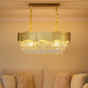 نجفة مودرن ذهبية لعشرة مصابيح E14