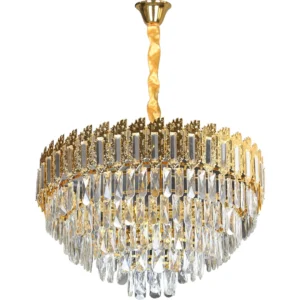 نجفة مودرن ذهبية لمبات E14 × 9