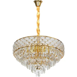 لوستر معلق مودرن ذهبي بمقابس E14 — 9 لمبات