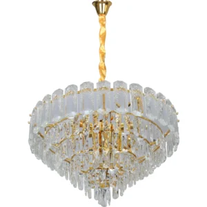 ثريا مودرن بلون ذهبي لمقابس E14 — 9 مصابيح