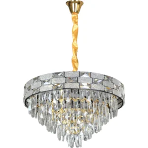 ثريا معلقة مودرن أسود وذهبي بمقابس E14 - 9 لمبات