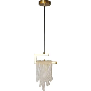 Modern pendant lamp in an olive green color - E14 socket, single bulb
