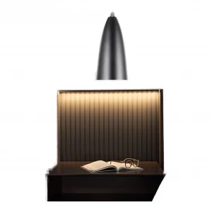 Modern black and white pendant lamp, E27 bulb (1)