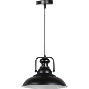 Modern black and white pendant lamp - E27 bulb base (1 bulb)
