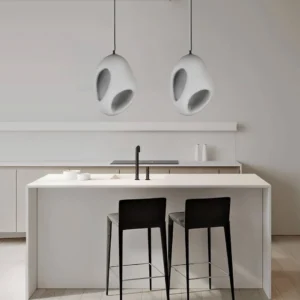 Modern single pendant chandelier, gray (E27 base x1)