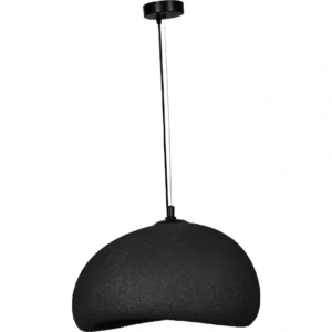Modern black pendant lamp with E27 x 1 socket, 50 cm diameter