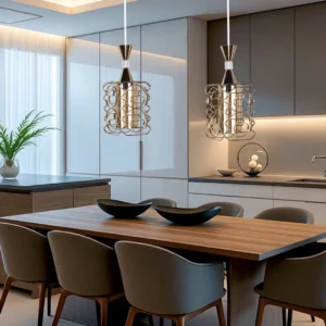 Modern single pendant lamp, gold - E27 base x1