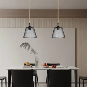 مصباح معلّق مودرن مفرد أسود بمقبس E27 (1×E27)