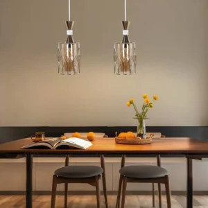 Modern gold pendant light, single bulb (E27)