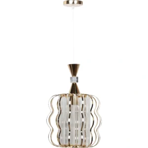 Modern gold light fixture for E27 base lamp (one bulb)