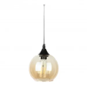 Modern black and gold pendant lamp, single bulb (E27 base)