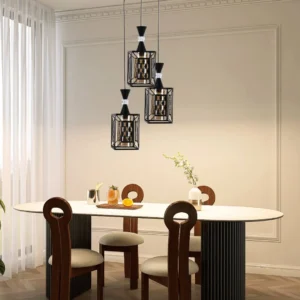 ثريا معلقة مودرن سوداء بثلاث مآخذ E27