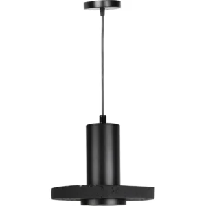 Modern black pendant lamp with E27 base (one bulb)