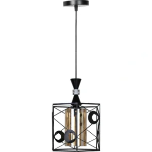 مصباح معلق مودرن أسود بمقبس E27 (لمبة واحدة)