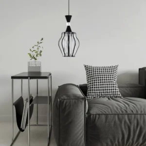 مصباح معلّق مودرن أسود لمبة واحدة بقاعـدة E27