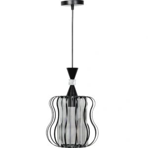 مصباح معلق مودرن أسود لمبة واحدة بمقبس E27