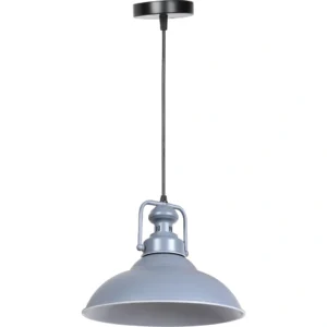 مصباح معلق مودرن أسود ورمادي بمقبس E27 (لمبة واحدة)