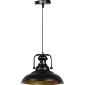 Modern black and gold wall sconce for one bulb (E27)