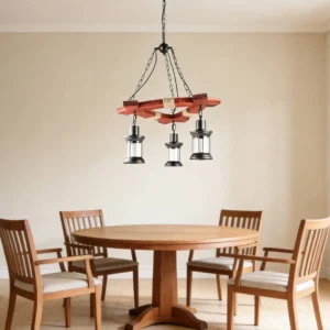 مصباح مُعلّق مودرن أسود لثلاث لمبات E27