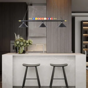 ثريا معلقة مودرن باللون الأسود لثلاث لمبات E27