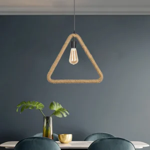 حامل تعليق بحبل مثلث لمبة E27 مفرد