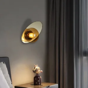 أبليك حائط مودرن لمبة واحدة ذهبي E27