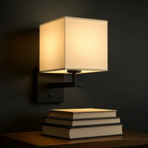 أبليك حائطي مودرن أسود بمقبس لمبة E27 (مفرد)