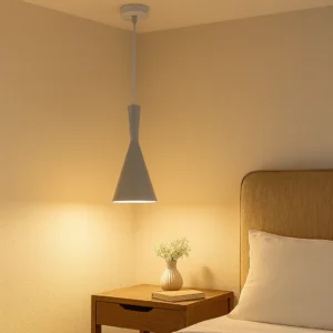 Modern gray/white wall sconce with one E27 bulb — 185 mm