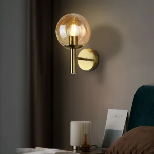 إضاءة راديانت ويف جدارية مفردة بلون زيتي ولمسات ذهبية (قاعدة E27)