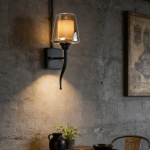 مصباح جداري مودرن "جلو ويف" مفرد أسود بقاعدة E27