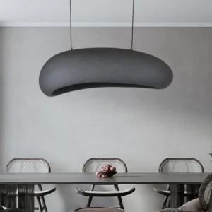 Modern black pendant chandelier with 2 x E27 sockets, 1000 mm length