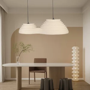 Modern pendant light with E27 sockets (2 bulbs) — 1000 mm long