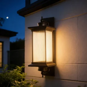 فانوس حائط خارجي بمقبس E27 - أسود