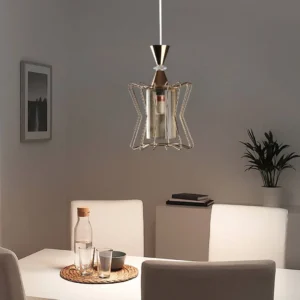 حامل لمبة مفرد ذهبي لمقبس E27 (لمبة واحدة)