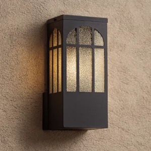 مصباح حائط خارجي أسود بمقبس E27