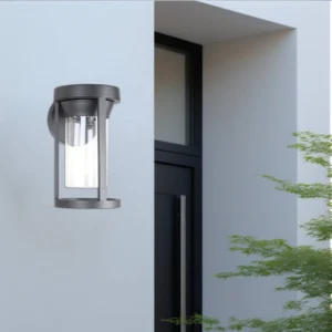 فانوس جداري خارجي أسود بمقبس E27