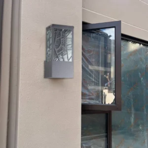 مصباح جداري خارجي أسود بمقبس E27