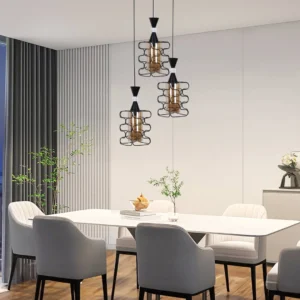 ثريا معلقة مودرن سوداء (E27 × 3)