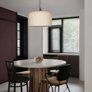 Modern "Lolly" pendant lamp with E27 base, single bulb — 30 cm diameter