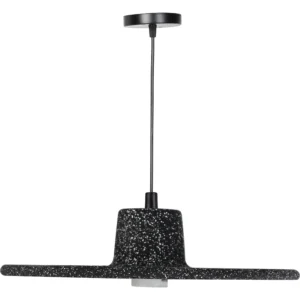 مصباح معلق مودرن أسود لمبة واحدة E27، بقطر 300 ملم