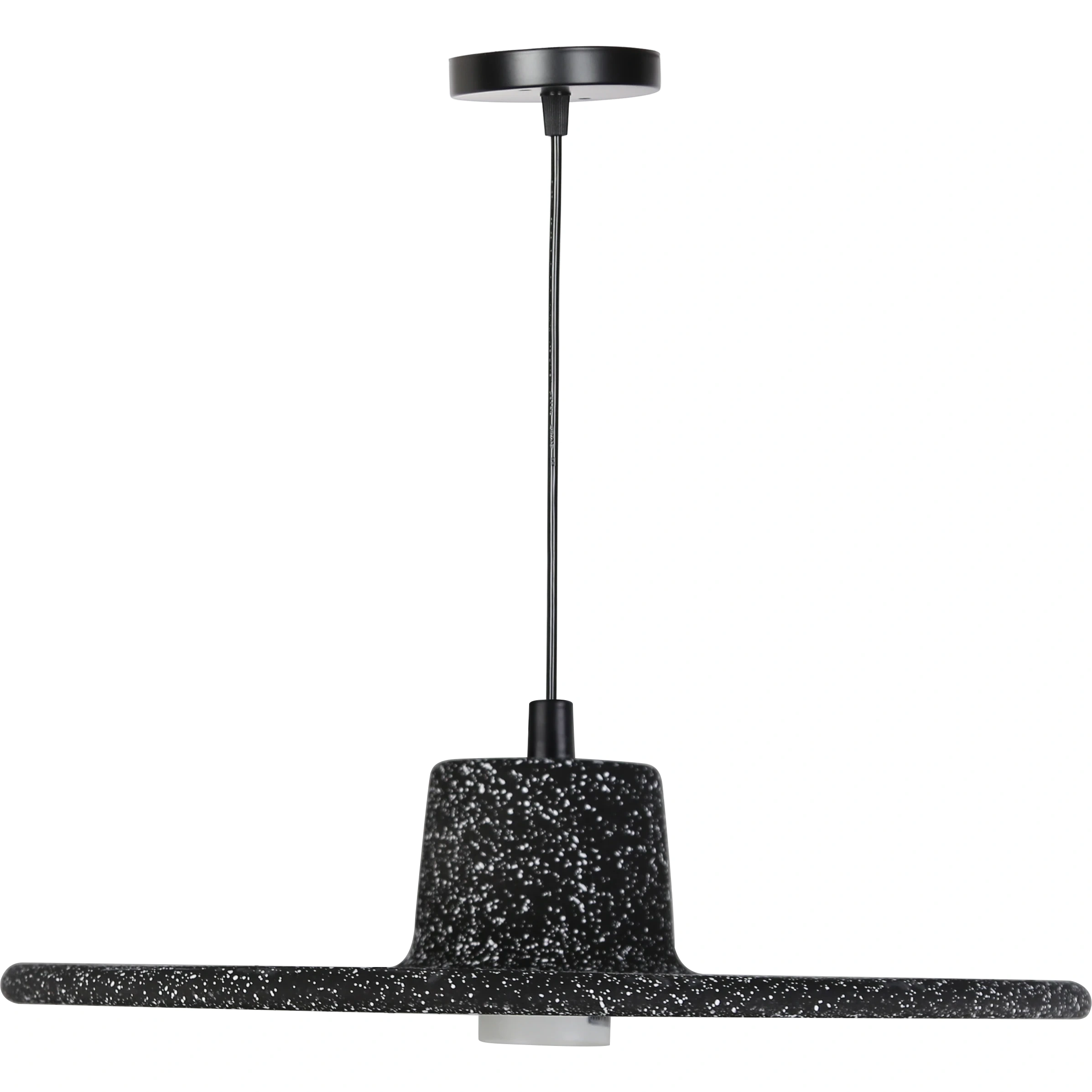 مصباح معلق مودرن أسود لمبة واحدة E27، بقطر 300 ملم