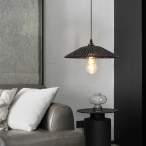 نجف مودرن أسود لمبة واحدة E27، قطر 300 ملم