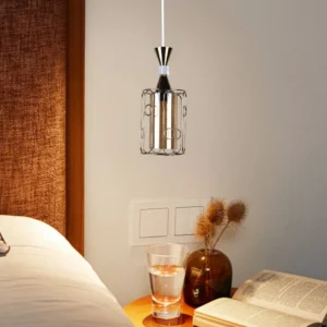 Modern gold chandelier with an E27 socket and one bulb