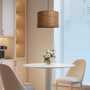 نجف مودرن بني بمقبس E27 ولمبة واحدة — مقاس 40 سم