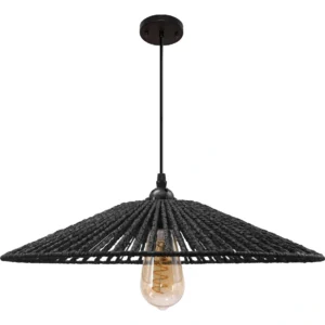 نجفة مودرن سوداء لمبة واحدة (E27) — قطر 45 سم