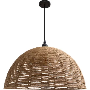 نجفة مودرن بني لمبة واحدة E27، قطر 50 سم