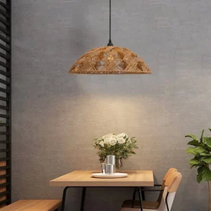 نجفة مودرن بنية بمقبس E27 (لمبة واحدة) — قطر 50 سم