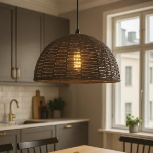 نجف مودرن أسود بمقبس E27 لمبة واحدة - مقاس 50 سم