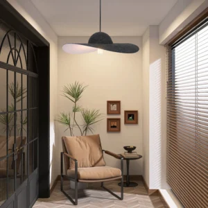 مصباح معلق مودرن رمادي بمقبس E27 (لمبة واحدة) — قطر 500 ملم